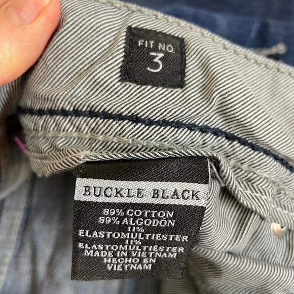 Buckle Black Fit 3 Men's Blue Jeans White Stitching 31 - Picture 7 of 13